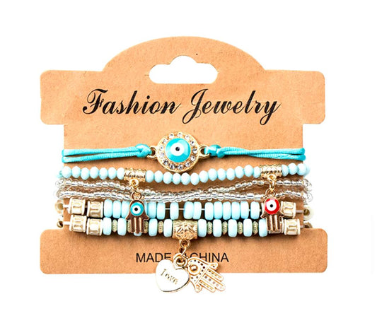 Bohemian Eye Bracelets x 6